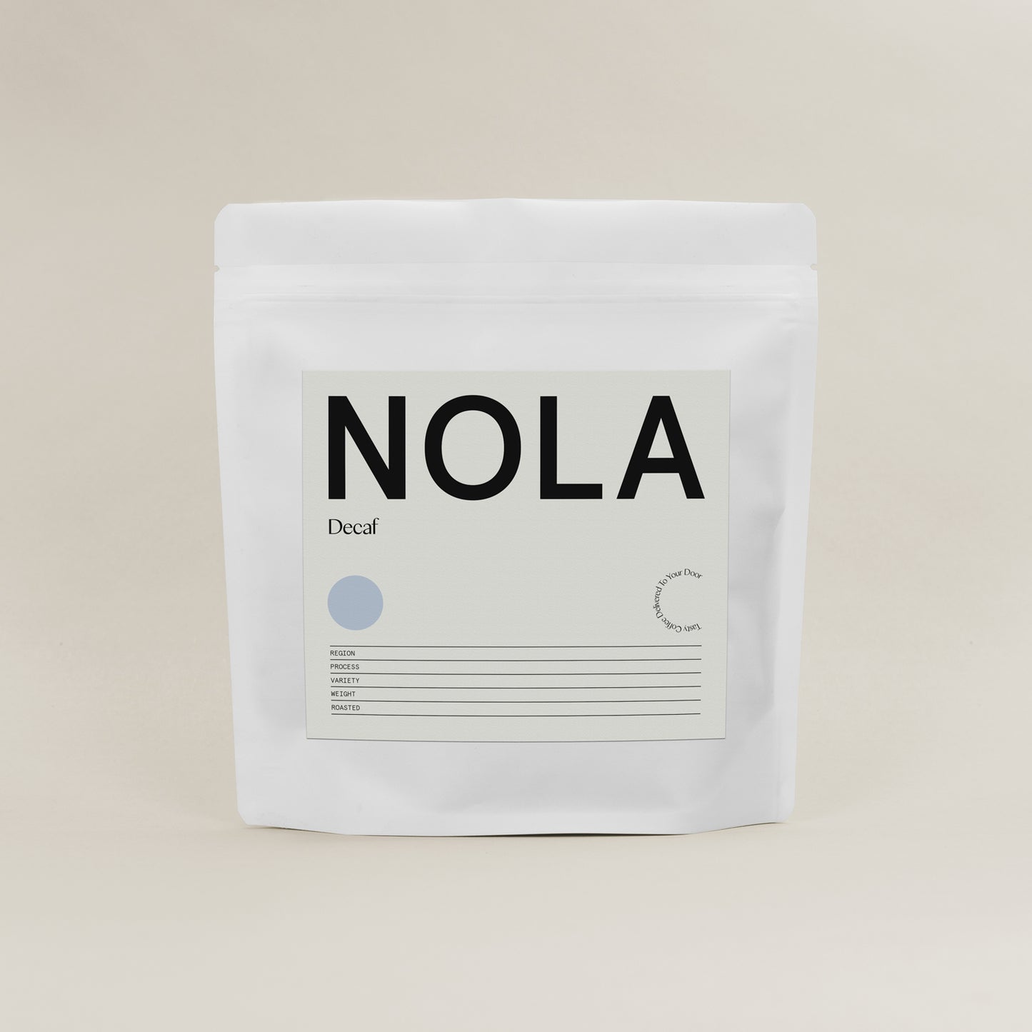 Our decaf Nola coffee beans that we use in our Peckham store